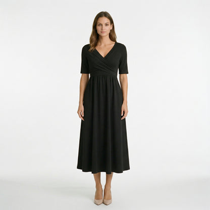 Elegant Wrap Front Summer Dress