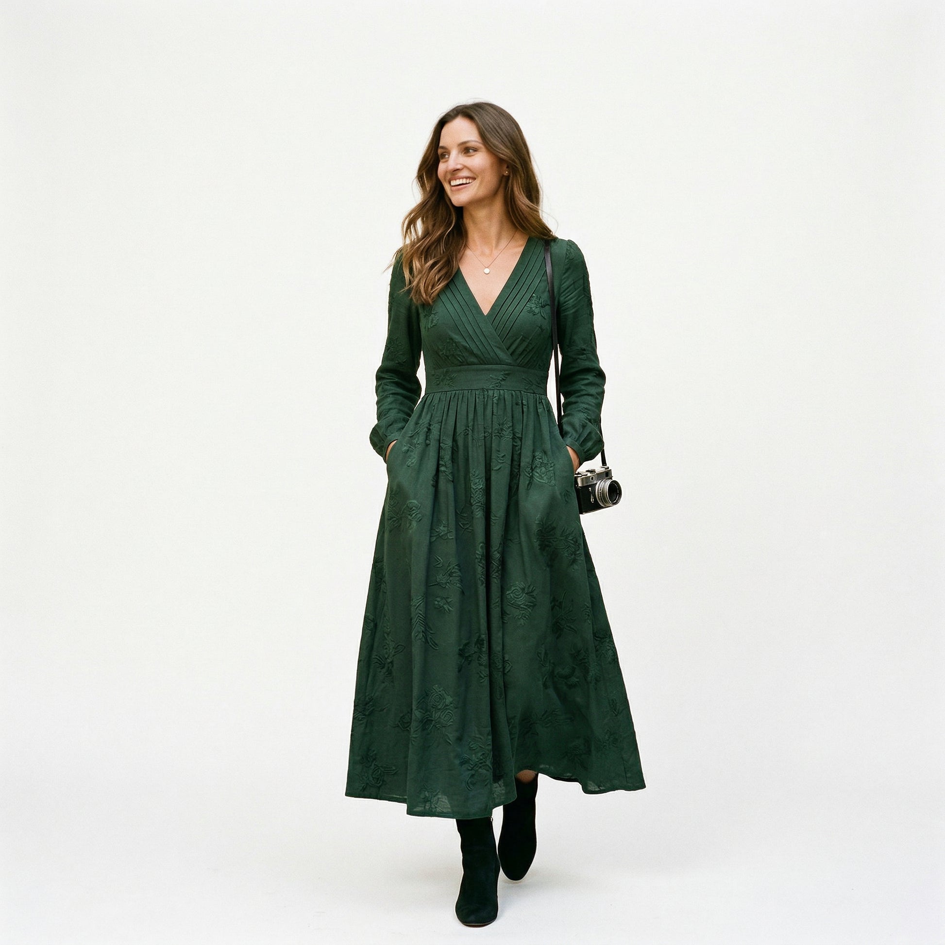 Elegant Wrap Front Summer Dress