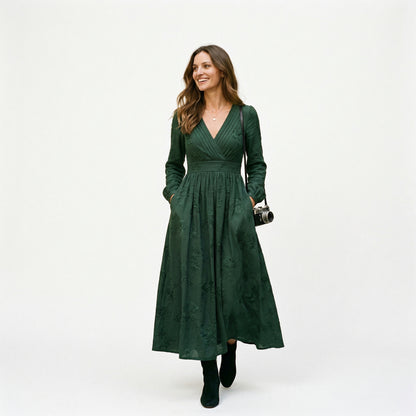 Elegant Wrap Front Summer Dress