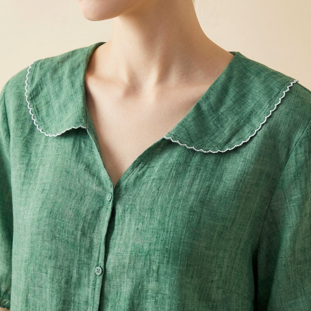 Elegant Cotton-Linen Womens Blouse for Summer 5