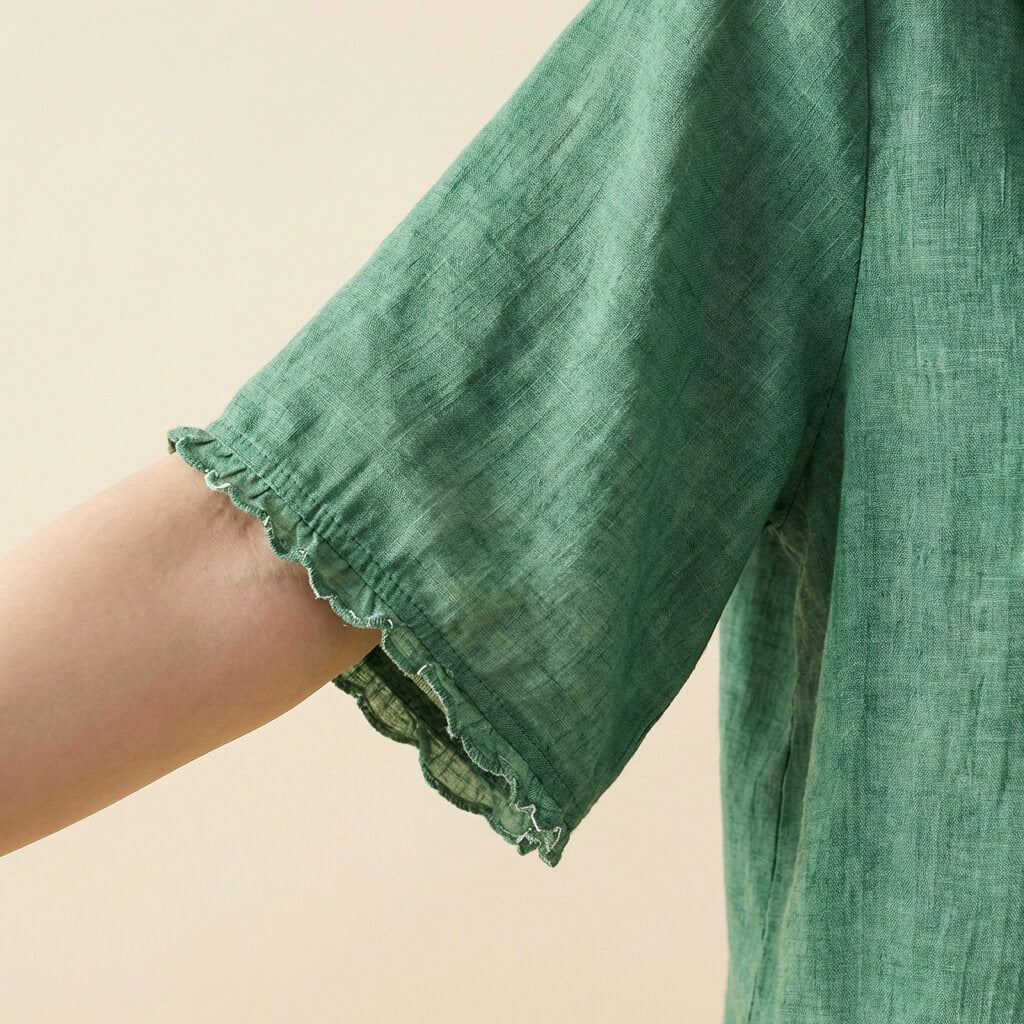 Elegant Cotton-Linen Womens Blouse for Summer 6