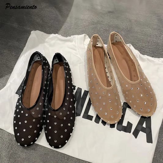Elegant Mesh Ballet Flats for Women 0
