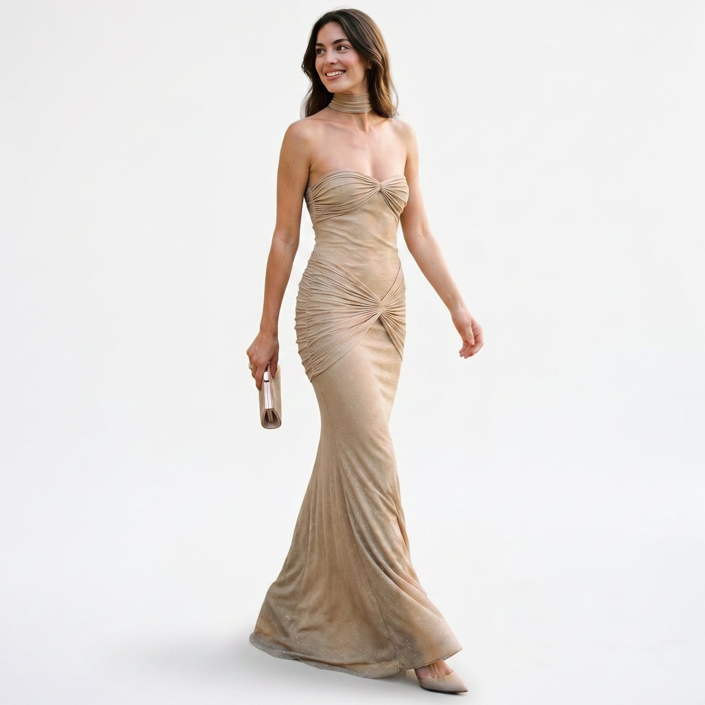 Elena - Elegant Floor-Length Evening Gown for Weddings DONE