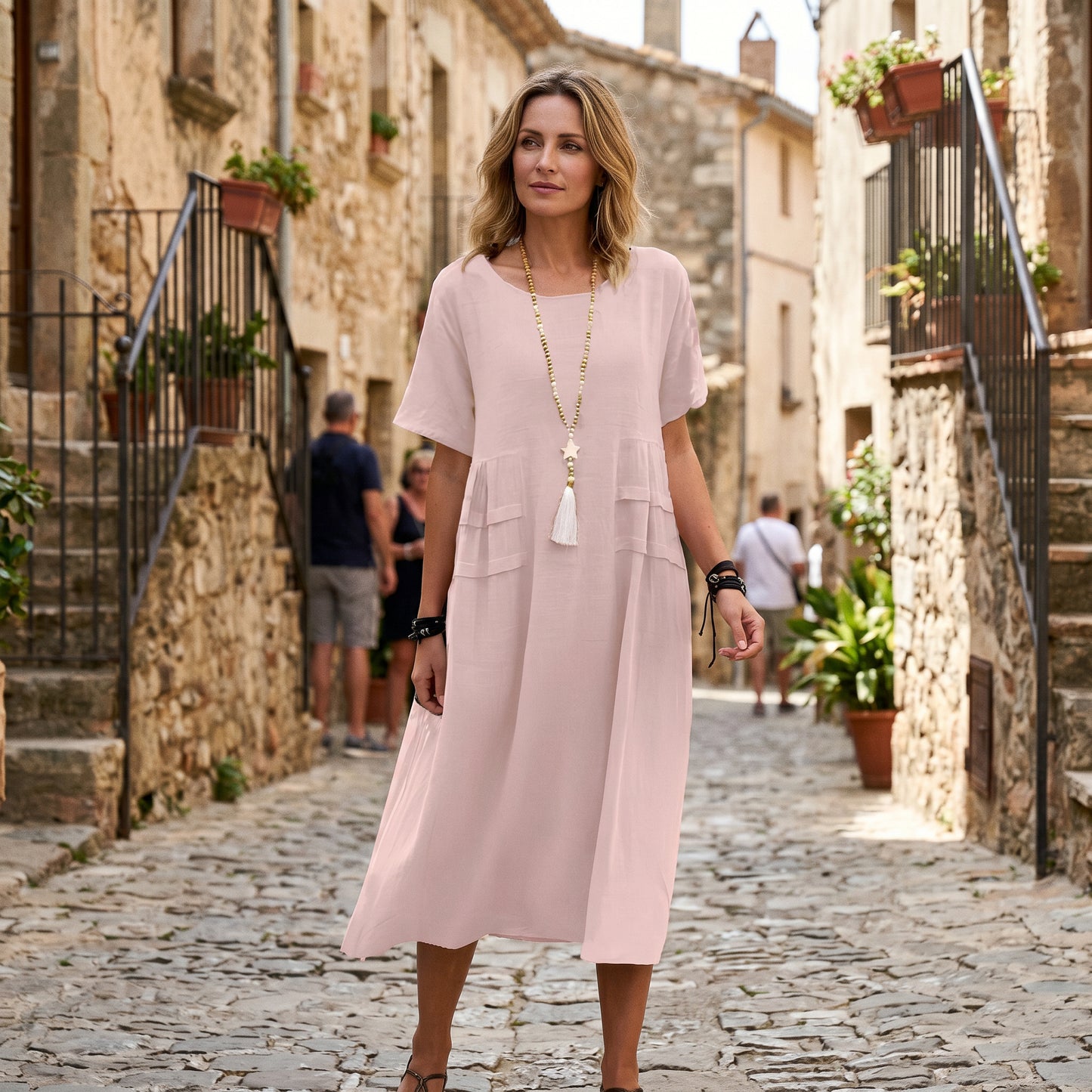 Eliza - Elegant Midi Dress for Women with Pockets DONE 05-10-2026