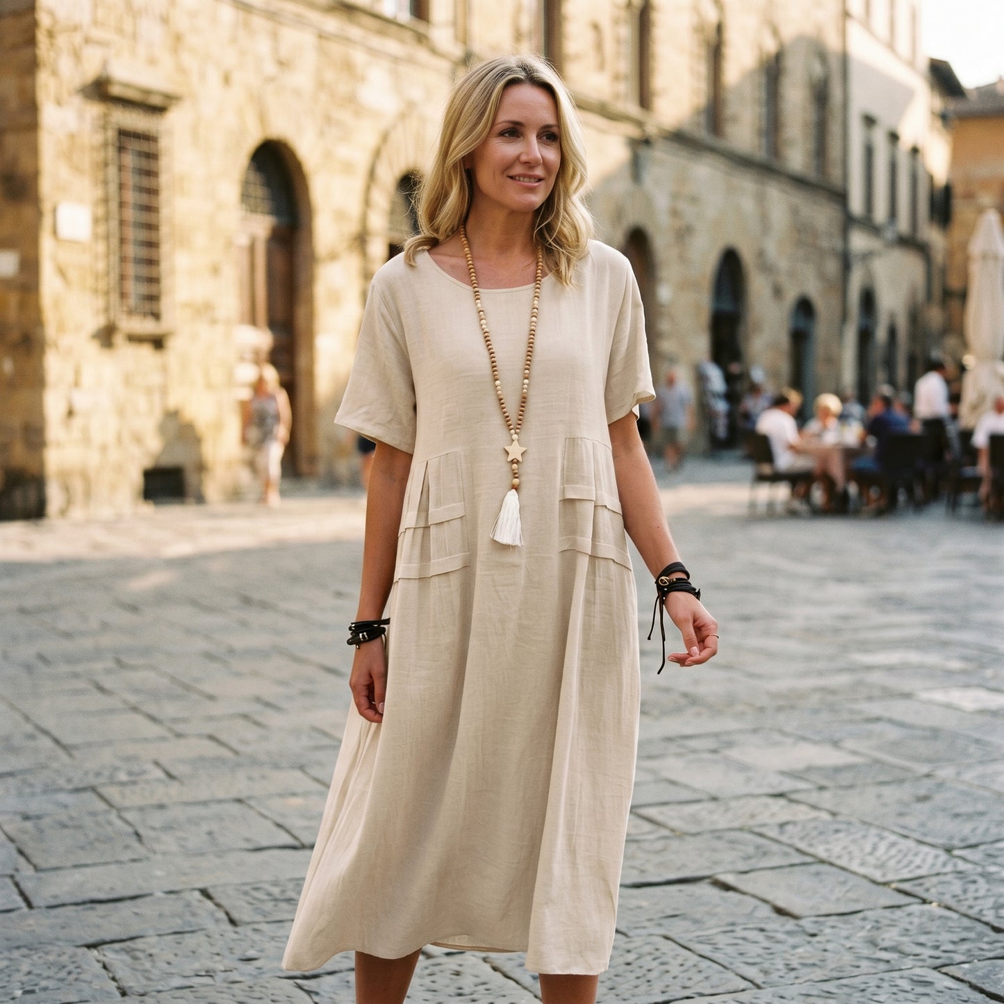 Eliza - Elegant Midi Dress for Women with Pockets DONE 05-10-2026