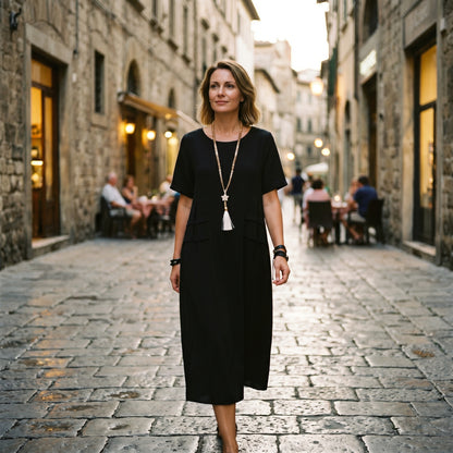 Eliza - Elegant Midi Dress for Women with Pockets DONE 05-10-2026