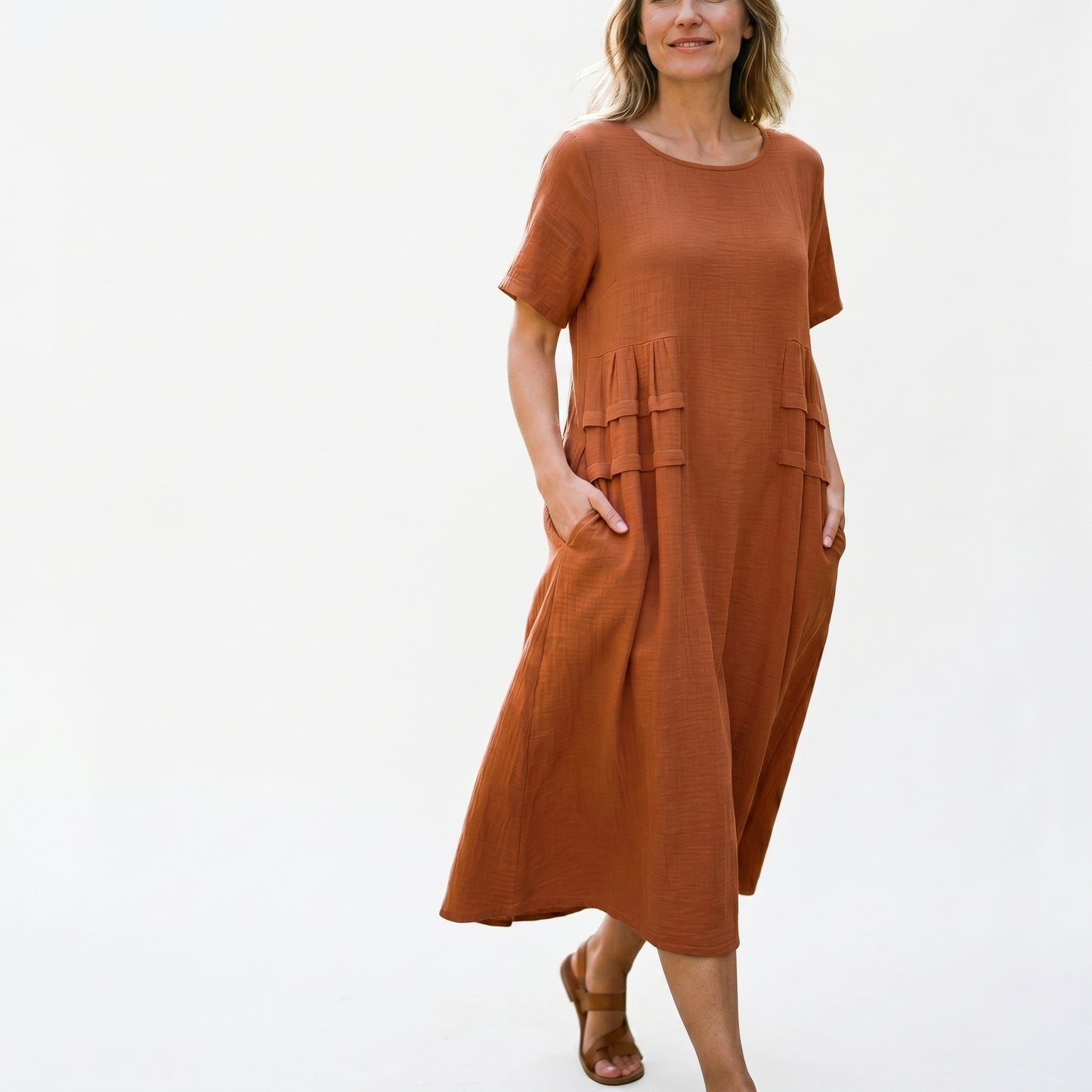 Eliza - Elegant Midi Dress for Women with Pockets DONE 05-10-2026