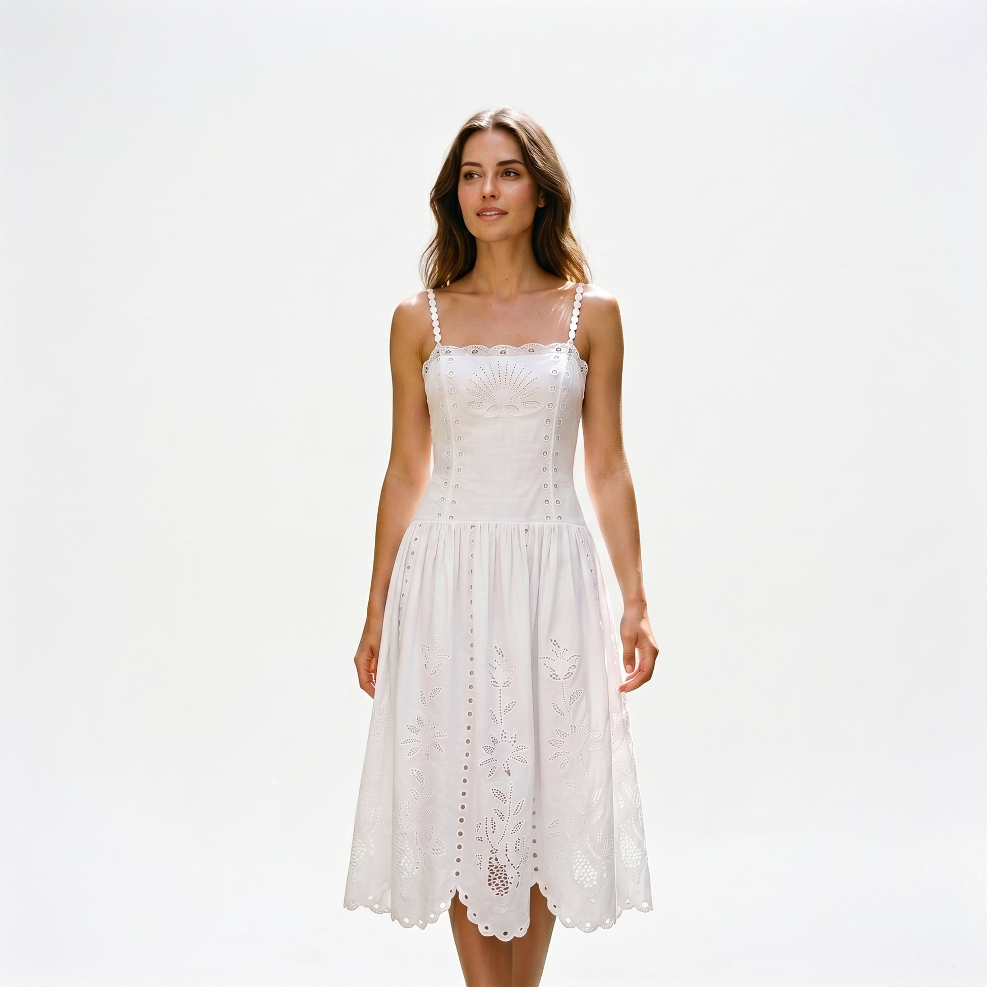 Elizabeth - Elegant White Midi Dress for Women DONE 06-20-2026