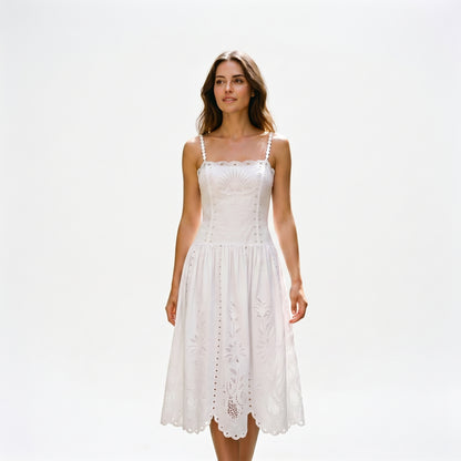 Elizabeth - Elegant White Midi Dress for Women DONE 06-20-2026