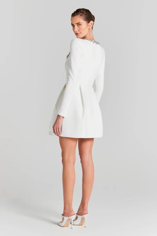Ella | Elegant Velvet Mini Dress for Wedding Guests and Cocktail Parties 5