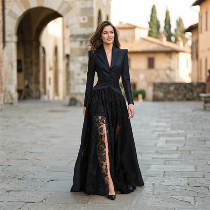 Emma - Elegant Tailored Women's Gown Set for Formal Evening Events