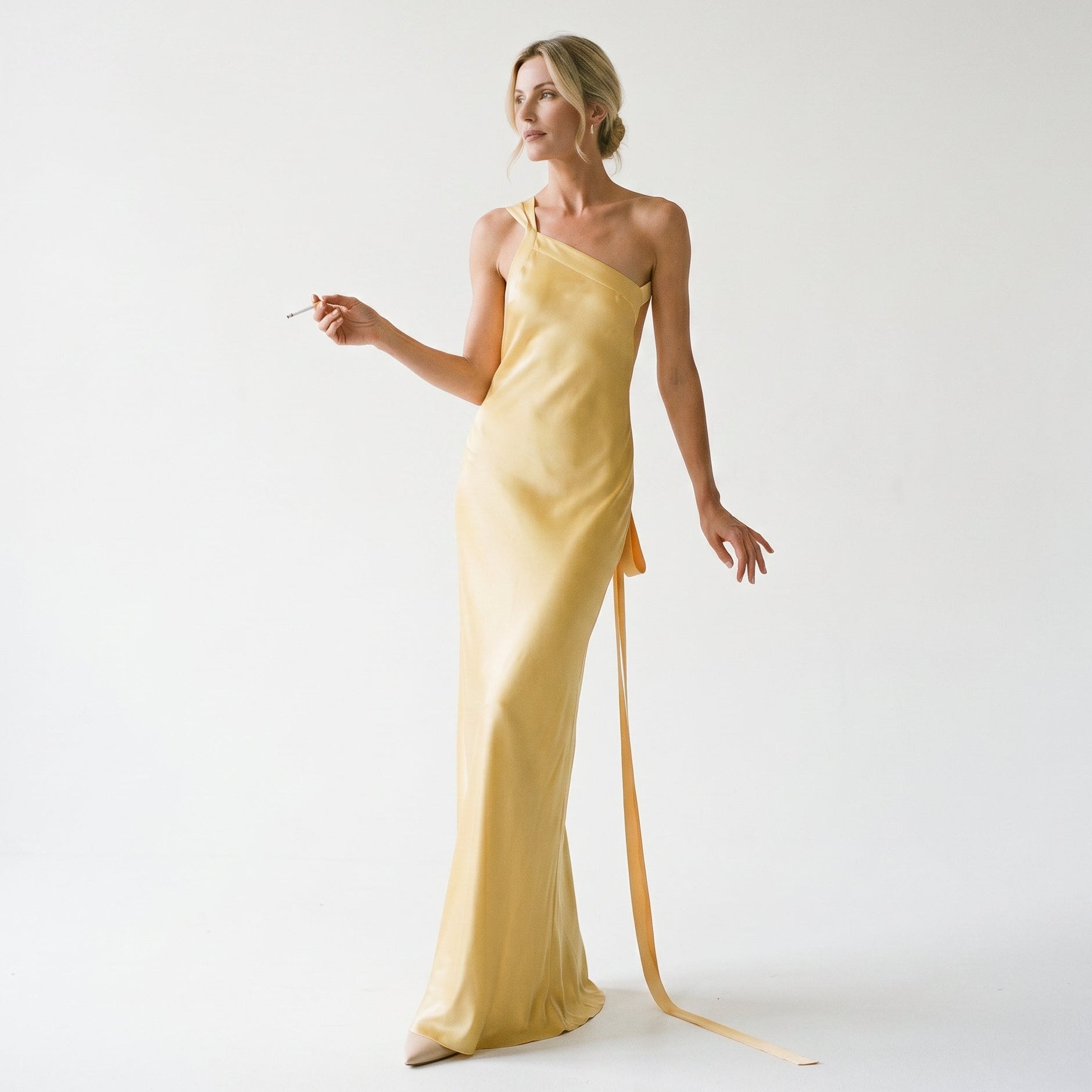 Evangeline - Elegant Satin Fall Wedding Guest Maxi Dress DONE 05-14-2026