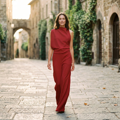 Evangeline - Elegant Wide Leg Women's Jumpsuit DONE 06-22-2026