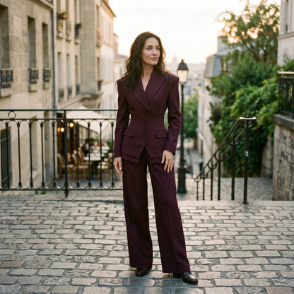 Everlynn - Elegant Blazer and Wide Leg Pant Suit for Women DONE 05-14-2026