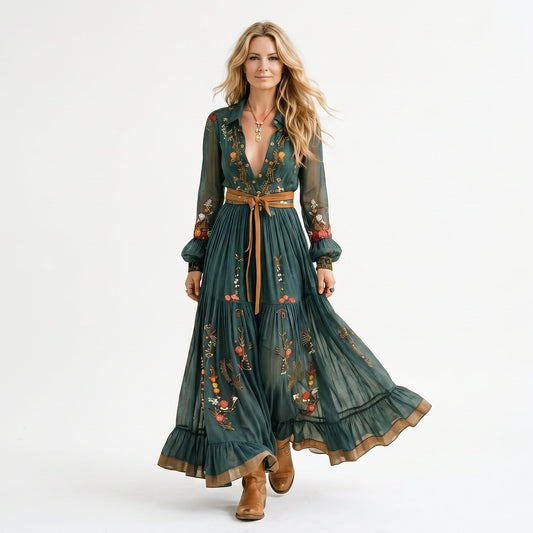 Floral Maxi Summer Dress for Women - Elegant Wedding Guest Dresses DONE