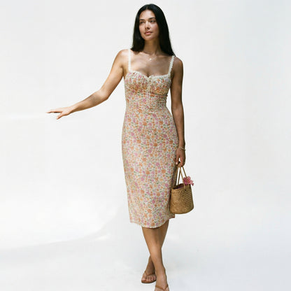 Floral Print Cami Midi Dress for Women - Perfect Summer Wedding Guest Dress