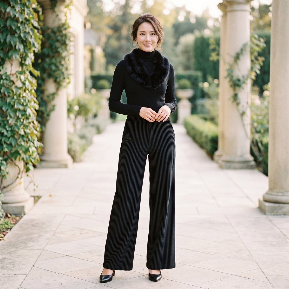 Freya - Elegant Flare Velvet Pants for Women DONE 06-08-2026