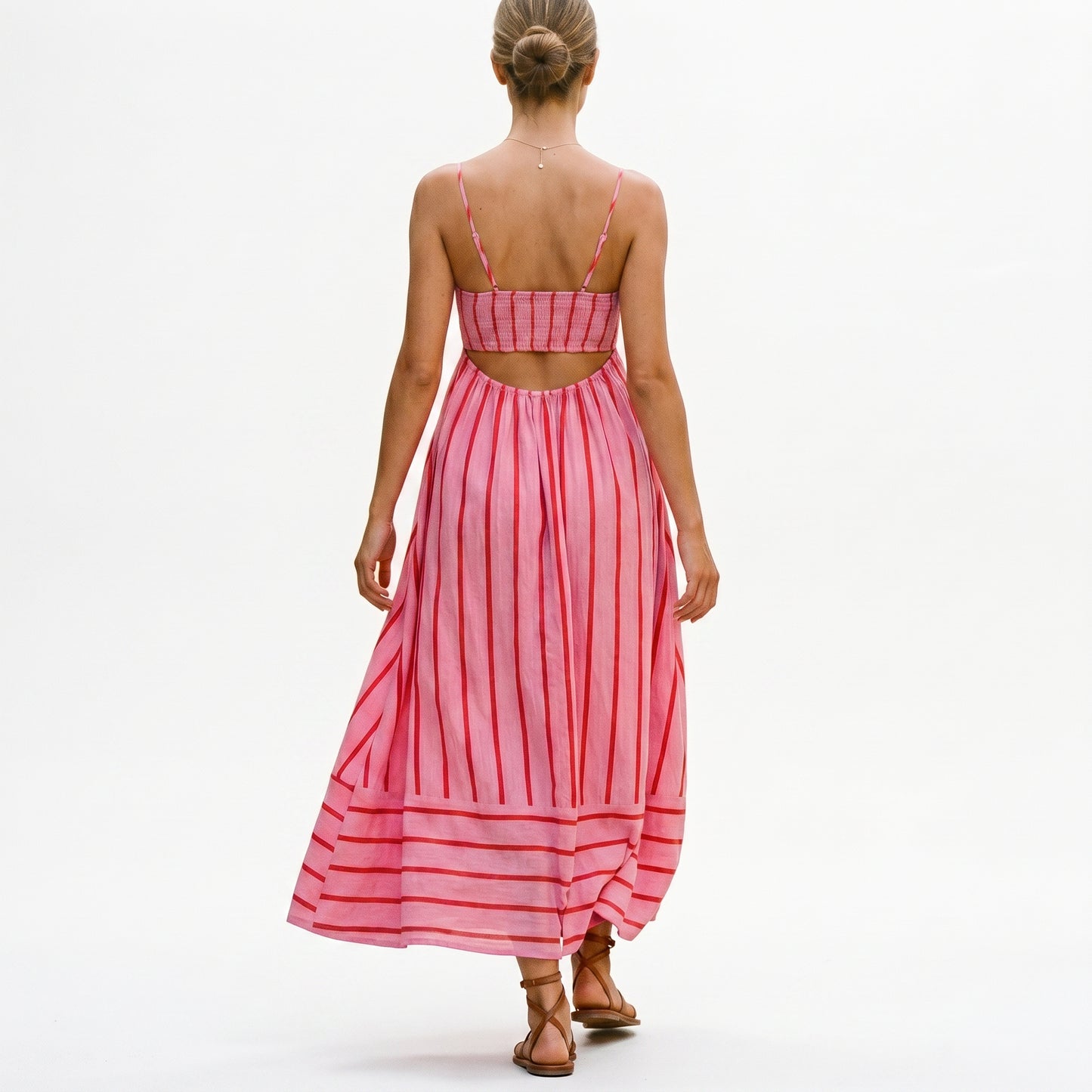 Frida - Stylish Striped Summer Maxi Dress
