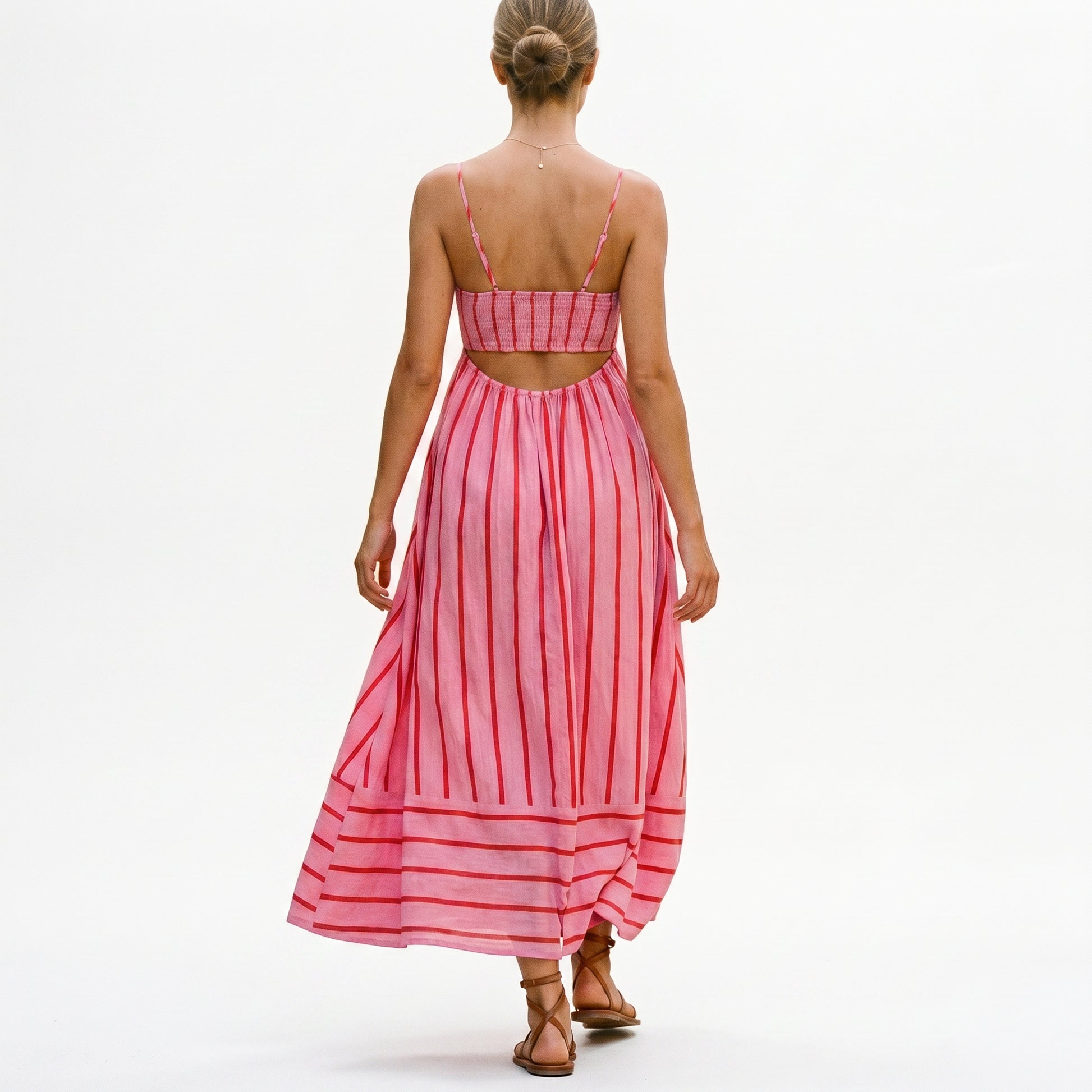 Frida - Stylish Striped Summer Maxi Dress