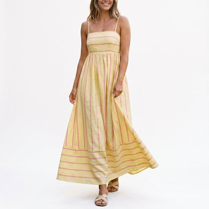Frida - Stylish Striped Summer Maxi Dress