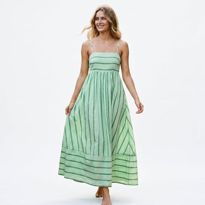 Frida - Stylish Striped Summer Maxi Dress