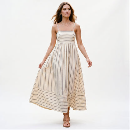 Frida - Stylish Striped Summer Maxi Dress