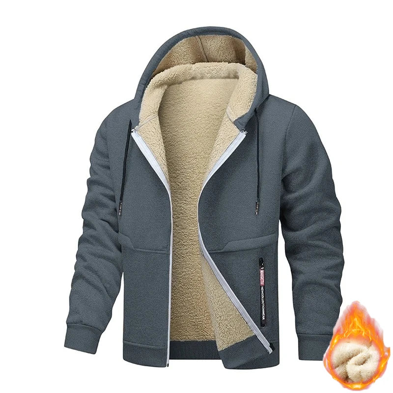 Gabrielle - Cozy Thick Sherpa Hooded Sweatshirt for Men 1