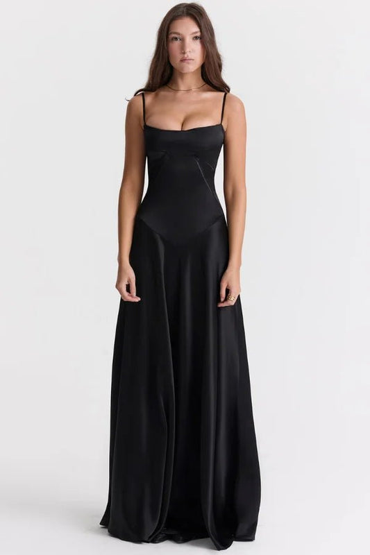 Gabrielle - Elegant White Corset Maxi Dress for Women 0