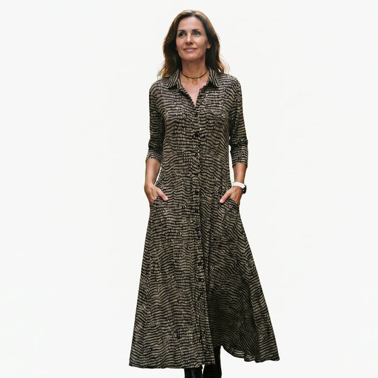 Georgia - Relaxed V-Neck Maxi Dress for Women DONE 05-10-2026