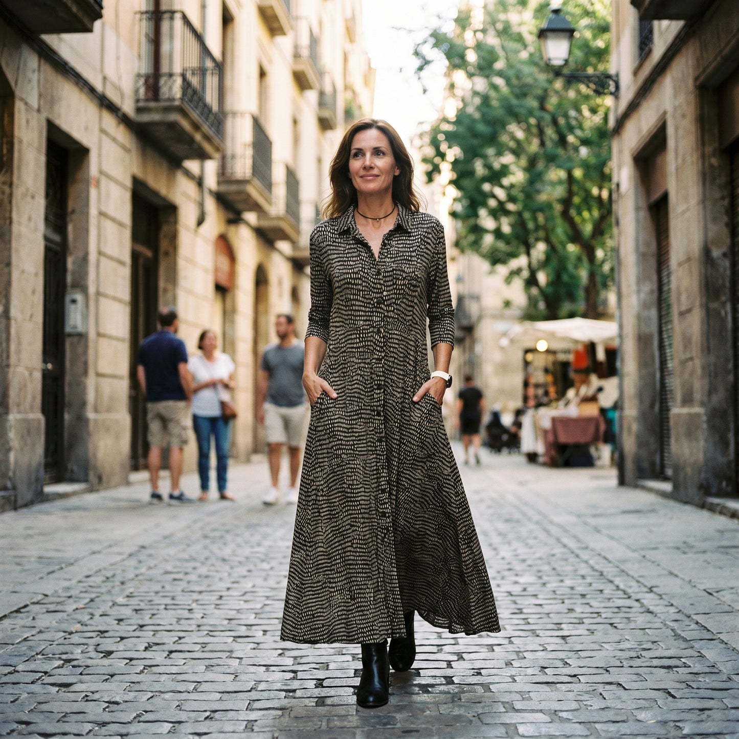 Georgia - Relaxed V-Neck Maxi Dress for Women DONE 05-10-2026