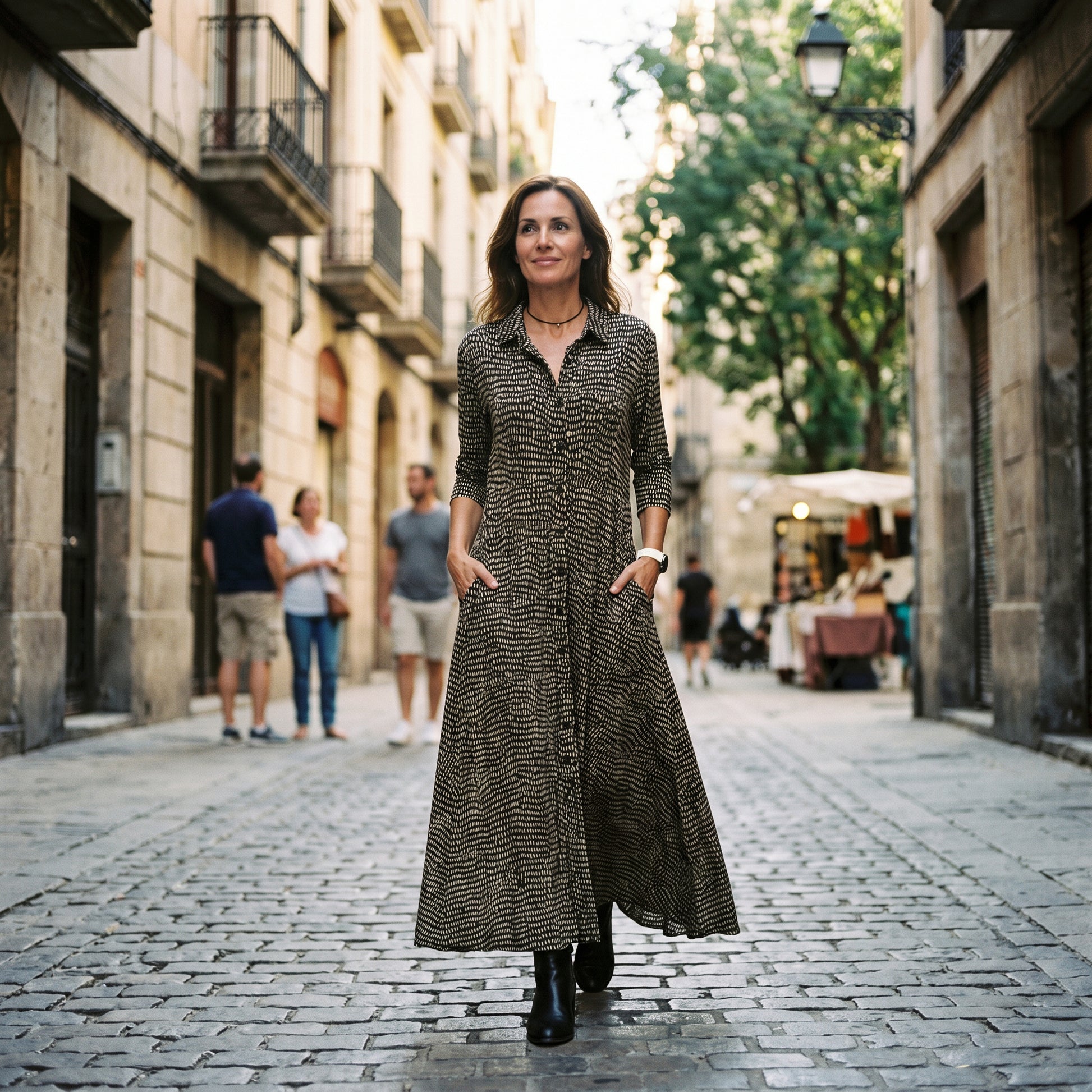 Georgia - Relaxed V-Neck Maxi Dress for Women DONE 05-10-2026