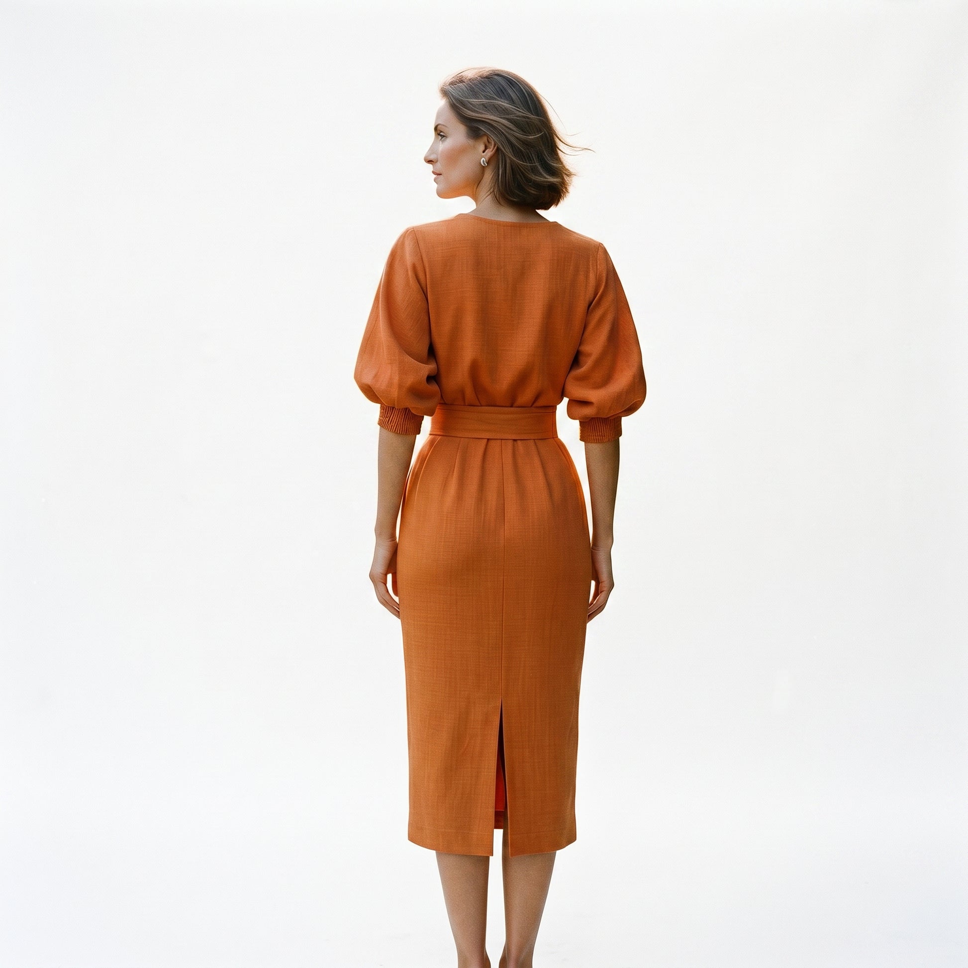 Grace - Bold Orange Midi Skirt And Top Set DONE 05-15-2026