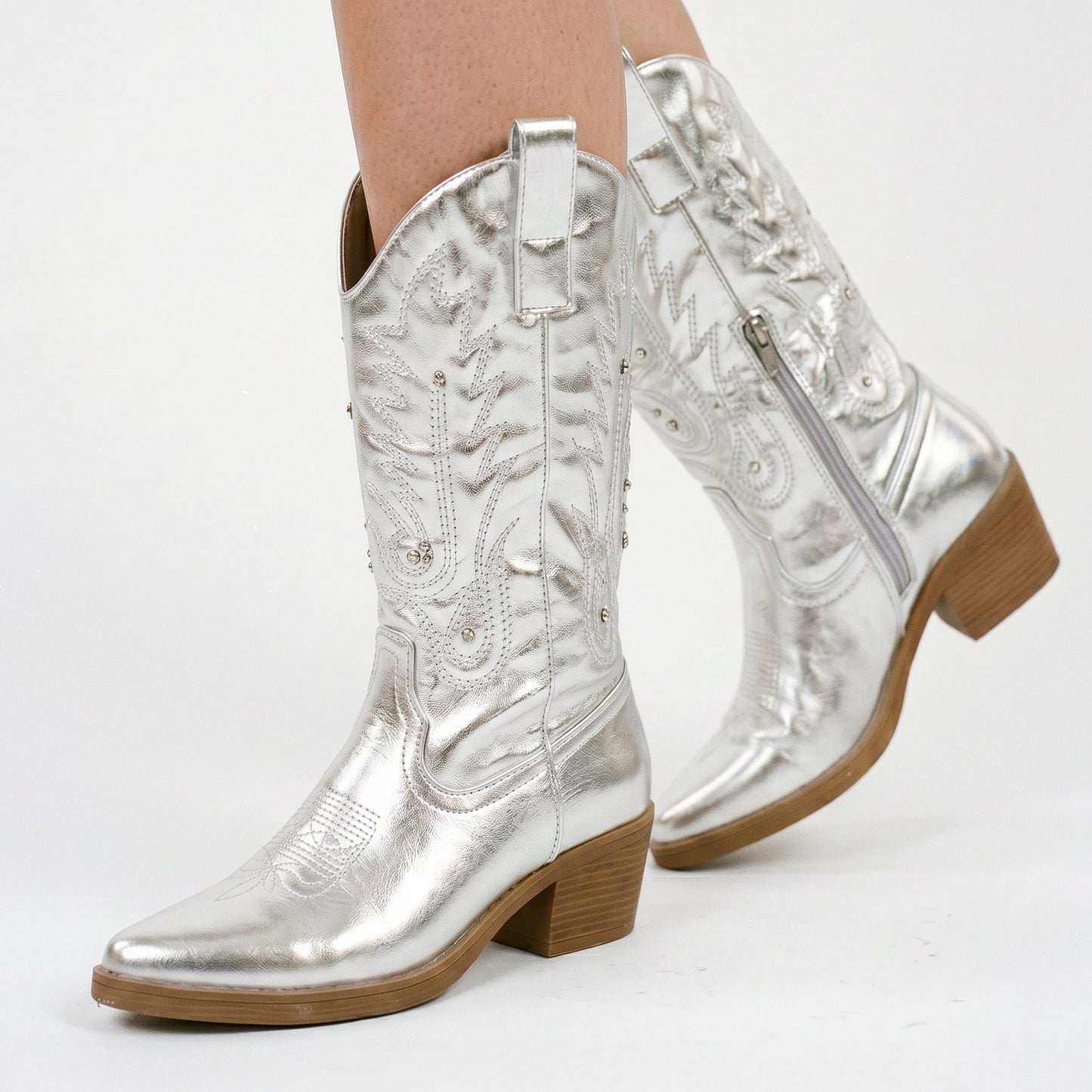 Gracie - Elegant Metallic Cowboy Boots for Women DONE 05-06-2026