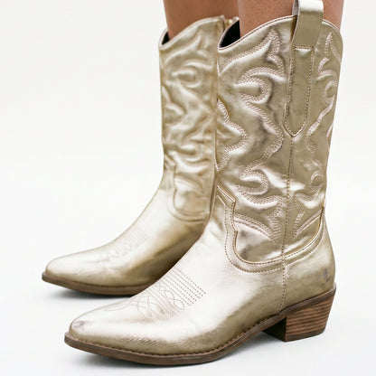 Gracie - Elegant Metallic Cowboy Boots for Women DONE 05-06-2026