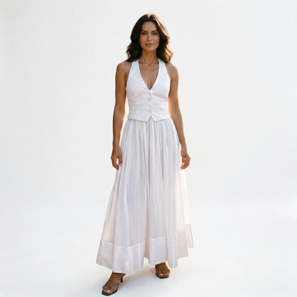 Hazel - Elegant White Summer Maxi Dress DONE 05-23-2026