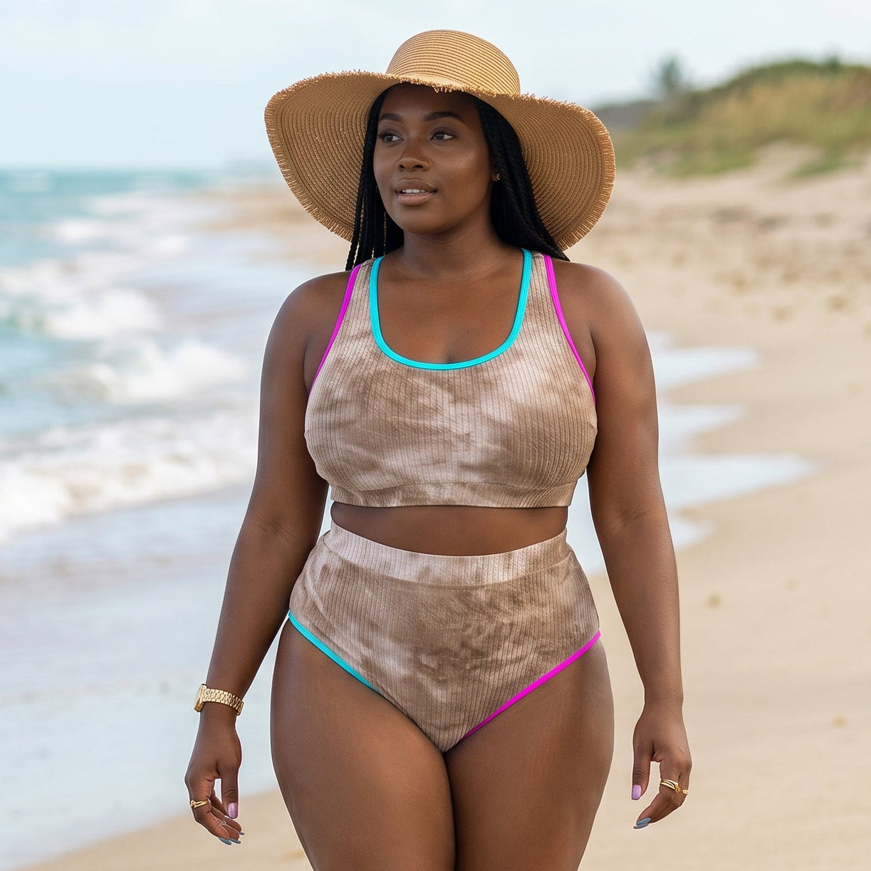 Kisselle - Vibrant Plus Size Tie Dye Bikini Set DONE 05-04-2026