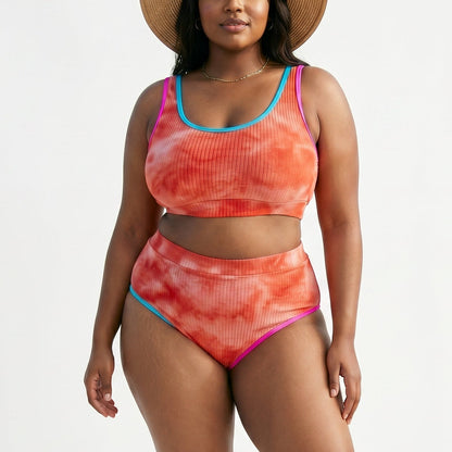 Kisselle - Vibrant Plus Size Tie Dye Bikini Set DONE 05-04-2026