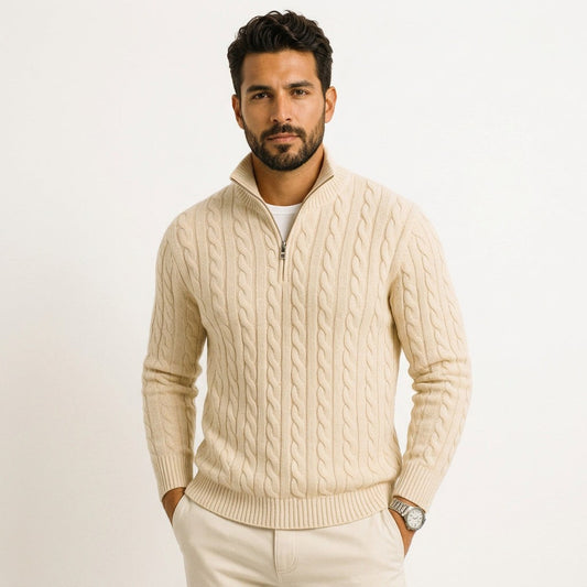 Lightweight Quarter Zip Sweater for Men