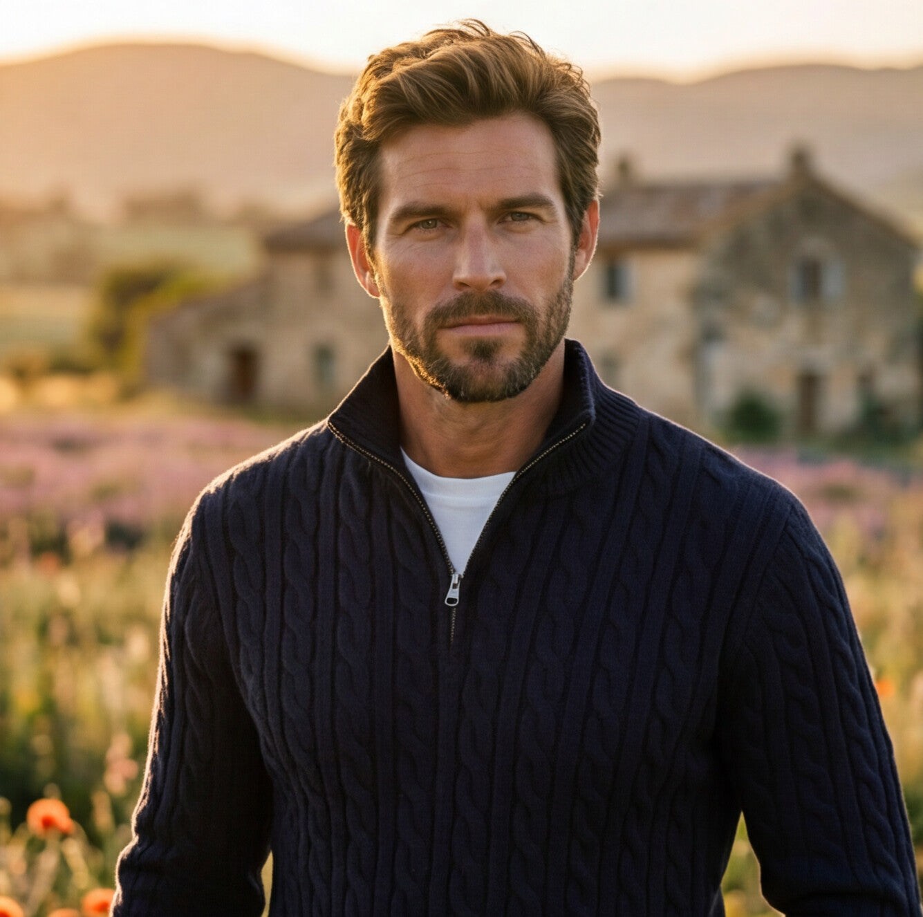 Lightweight Quarter Zip Sweater for Men