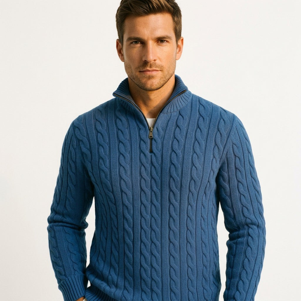 Lightweight Quarter Zip Sweater for Men