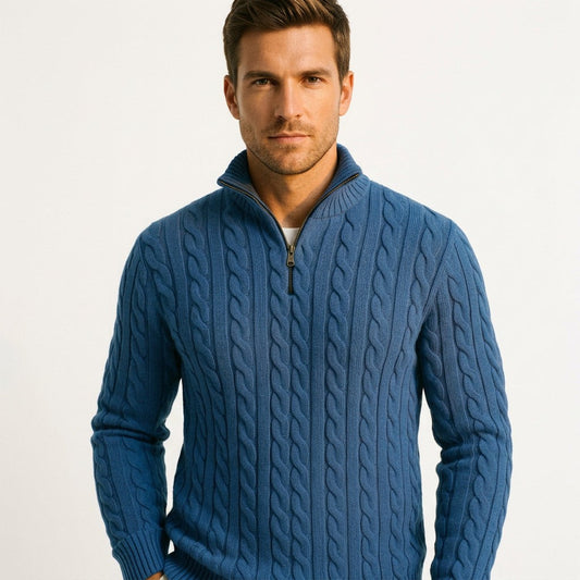 Lightweight Quarter Zip Sweater for Men