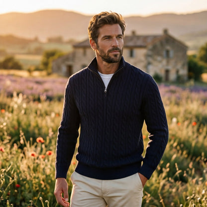 Lightweight Quarter Zip Sweater for Men