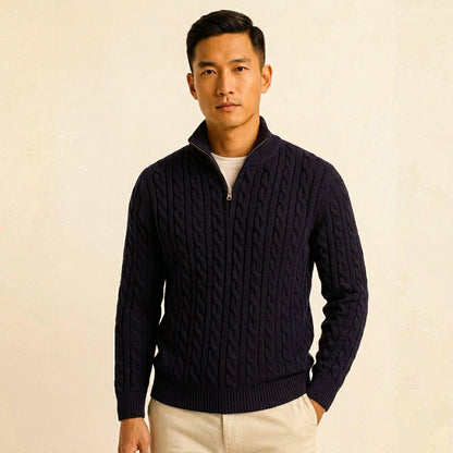 Lightweight Quarter Zip Sweater for Men