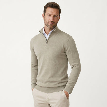 Lightweight Slim Fit Quarter Zip Mens Sweater