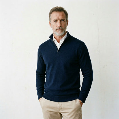 Lightweight Slim Fit Quarter Zip Mens Sweater