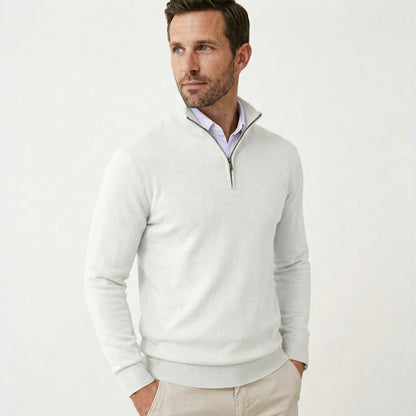 Lightweight Slim Fit Quarter Zip Mens Sweater