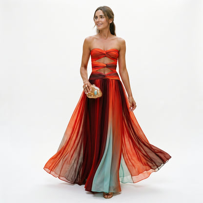 Luciana - Elegant Strapless Maxi Dress for Women DONE