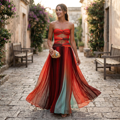 Luciana - Elegant Strapless Maxi Dress for Women DONE