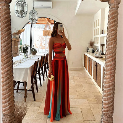 Luciana - Elegant Strapless Maxi Dress for Women 4