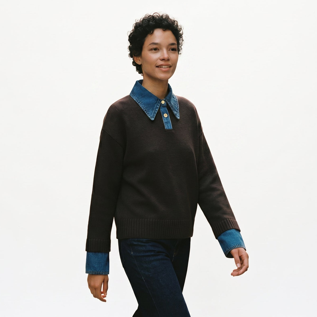 Lucy - Stylish Women's Sweater with 2 in 1 Panel Lapel DONE 05-09-2026